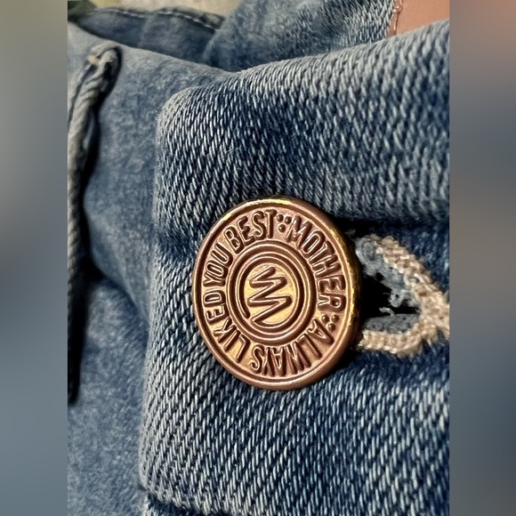 MOTHER High Waisted Looker Ankle FrayWomen's  Blue Jeans Au Revoir Size 27 - Picture 7 of 13